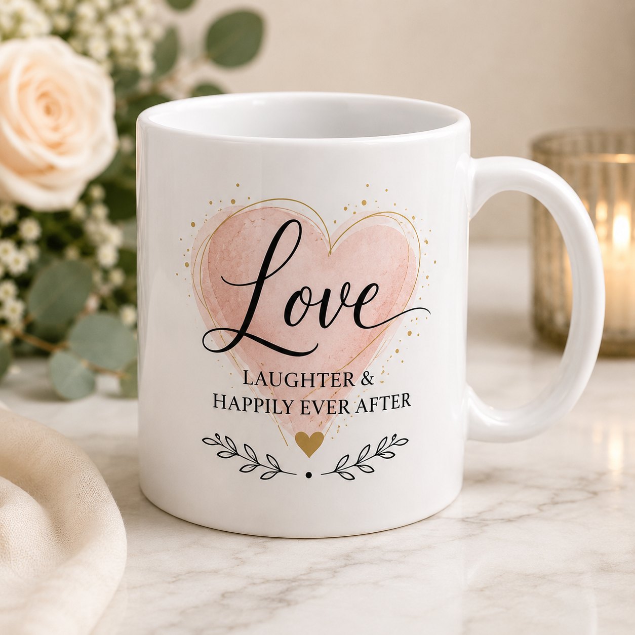 Wedding mug gift — personalised full-colour print